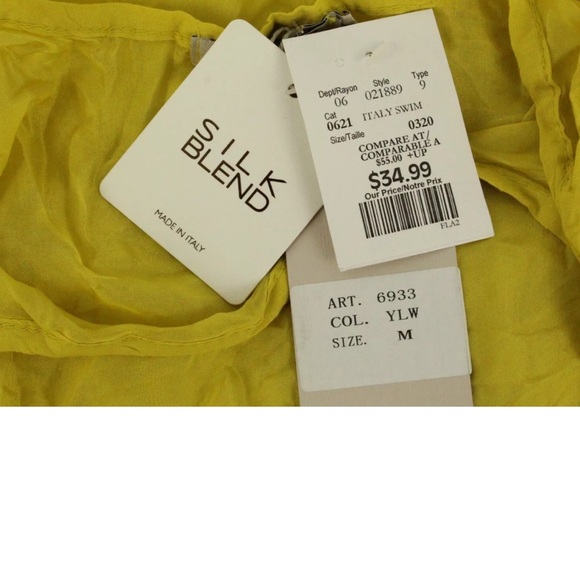 Beach cover up dress. Size Small fits big. Made in Italy 30% silk 70% viscose - Picture 2 of 3